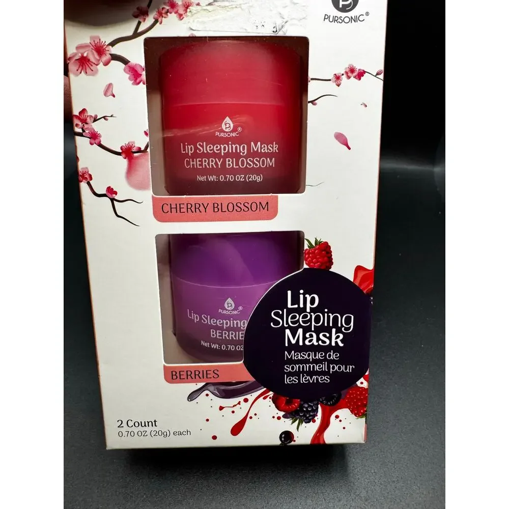 NWT 2 Count Lip Sleeping Masks- Cherry Blossom & Berries